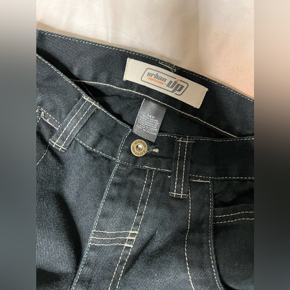 Urban Pipeline UP Embroidered Y2K Raver Skater Style Cargo Jeans Size 14R [F-4] - Picture 5 of 11
